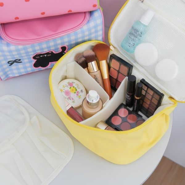 【多巴胺色系爆款】萌趣黑貓撞色化妝包 