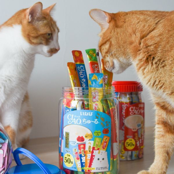 【活動贈品】CIAO啾嚕貓肉泥桶 50入 