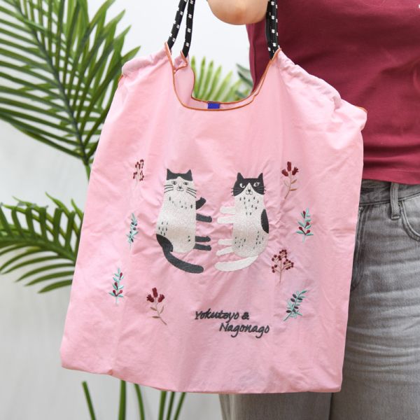 【貓系生活】刺繡貓咪環保購物袋 