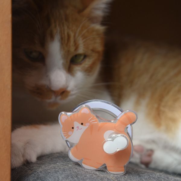 【屁屁來支援】翹屁股橘貓磁吸手機支架 