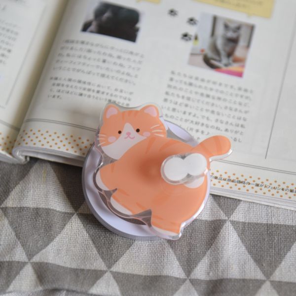 【屁屁來支援】翹屁股橘貓磁吸手機支架 