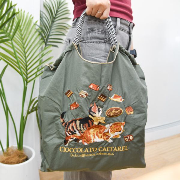 【貓系生活】刺繡貓咪環保購物袋 