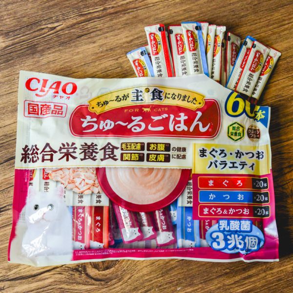 *限量20包 CIAO 乳酸菌 綜合營養主食功效肉泥60入 