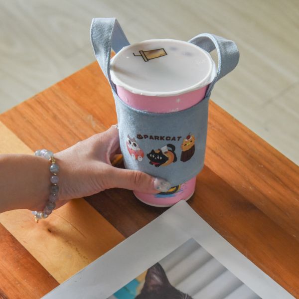 【喵喵甜點派】貓樂園IP品牌飲料杯套 