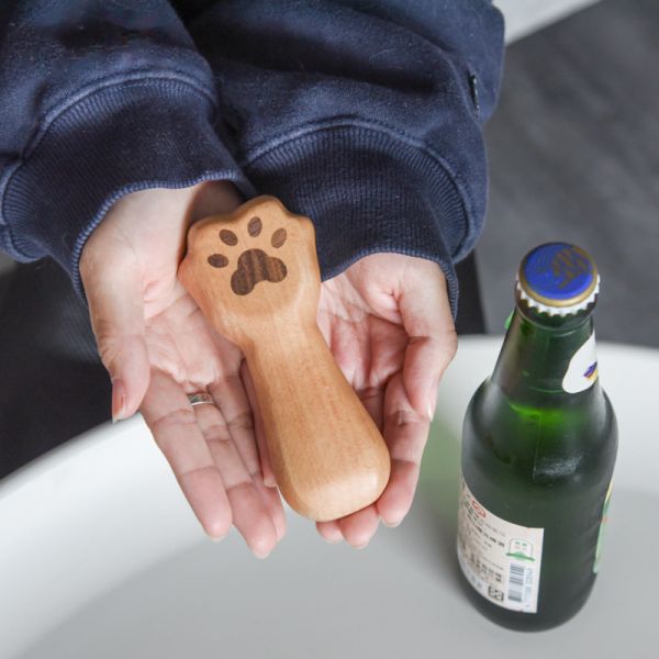【美觀又實用】手工實木貓掌開瓶器 冰箱貼 