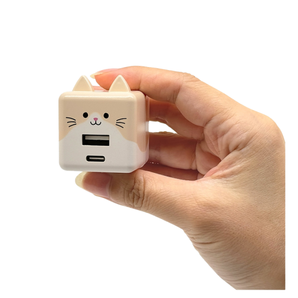 【給你喵電發力】日本限量 喵喵雙插頭充電頭 