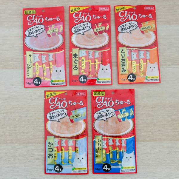 【現貨低價】日本產 CIAO肉泥一包四條 熱門口味隨機，單次最多10包 貓零食 ciao 肉泥 ptt 最低價格 優惠 推薦
原售價51

8/4 移240包