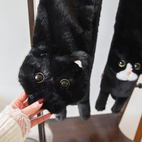 【就要黏著你】小黑貓毛絨圍巾圍脖 