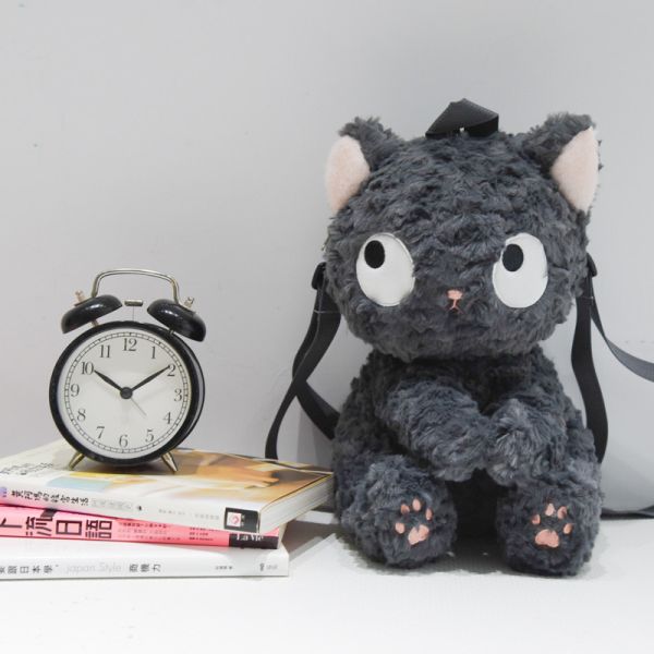 【活動贈品】背隻黑貓出門去 絨毛背包 