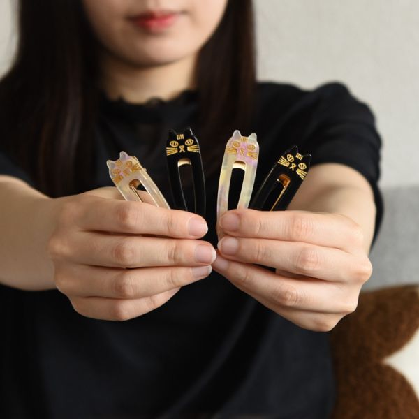 【貓奴加分小心機】幻彩金線貓咪鴨嘴夾 