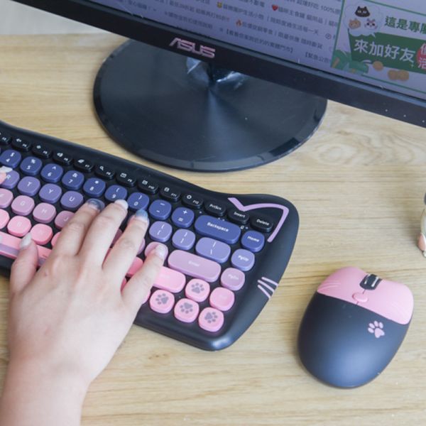 【上班族的小確幸】貓咪鍵盤滑鼠組 共四款 成本552