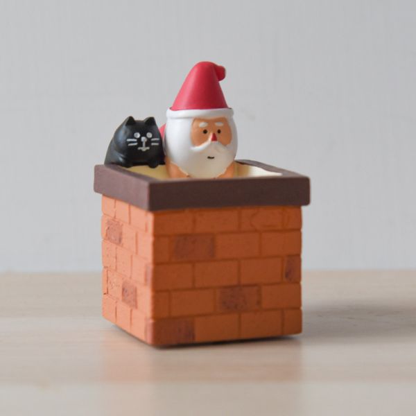 【聖誕節限定】煙囪聖誕老人和黑貓公仔 