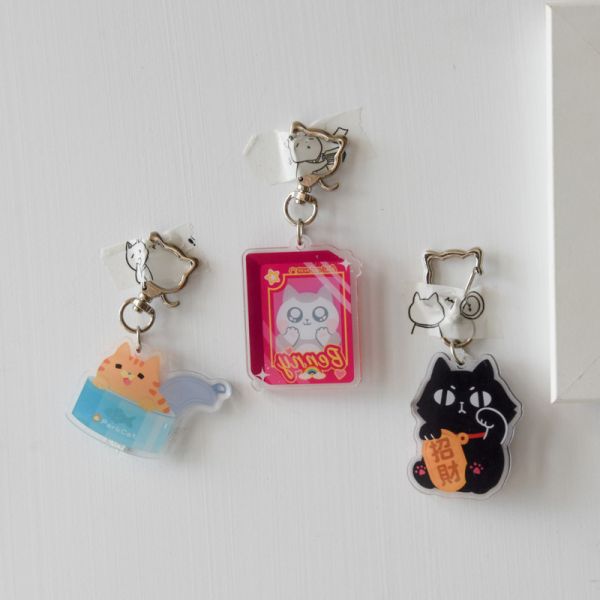 【帕克與他的小夥伴】ParkCat貓樂園原創IP壓克力鑰匙圈 