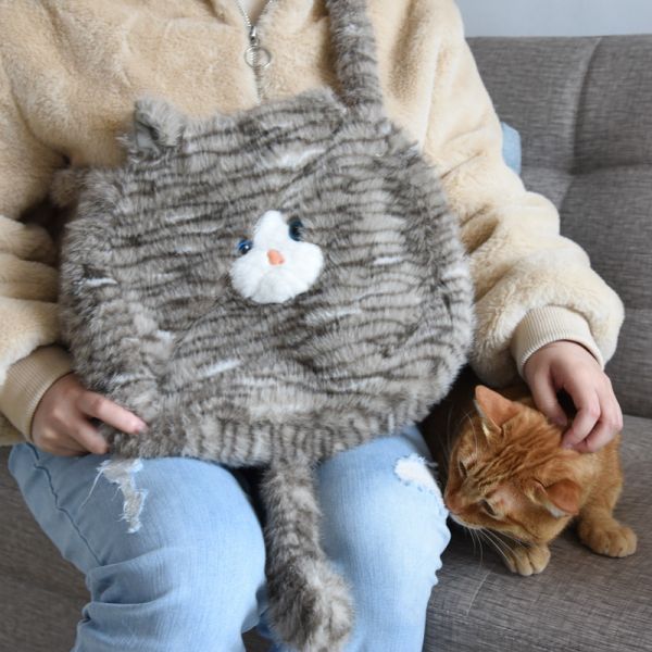 【專區贈品】可愛毛絨貓咪斜跨包 *款式隨機贈送* 