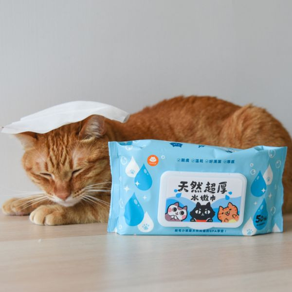 【活動贈品】ParkCat 天然超厚水嫩巾-天然抑菌寵物 濕紙巾 -50入(犬貓通用) *贈送2包* 濕紙巾,寵物濕紙巾,擦紙巾,PH6.7,天然抑菌