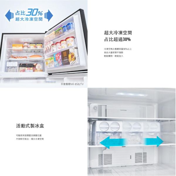 【聊聊再折】Panasonic 國際牌 無邊框玻璃系列 NR-B582TG-N 含原廠安裝 Panasonic 國際牌 無邊框玻璃系列 NR-B582TG-N 含原廠安裝