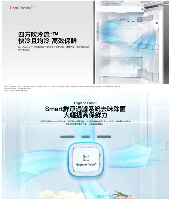 【聊聊再折】LG 直驅變頻雙門冰箱 鏡面曜石黑/525公升 (冷藏389/冷凍136) GN-HL567GB LG冰箱, 直驅變頻雙門冰箱 鏡面曜石黑/525公升 (冷藏389/冷凍136), GN-HL567GB