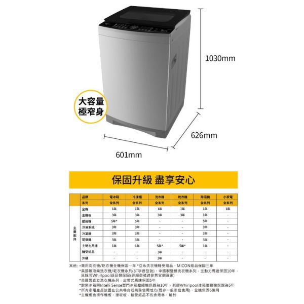【聊聊再折】惠而浦 Whirlpool SonicClean 17公斤 DD直驅變頻直立洗衣機 VWED1711BS 惠而浦 Whirlpool SonicClean 17公斤 DD直驅變頻直立洗衣機 VWED1711BS