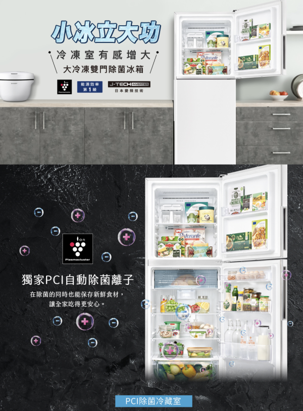 【聊聊再折】夏普 SHARP 夏普 SHARP 360公升除菌雙門變頻冰箱 SJ-PX36-WH 夏普 SHARP 360公升除菌雙門變頻冰箱 SJ-PX36-WH