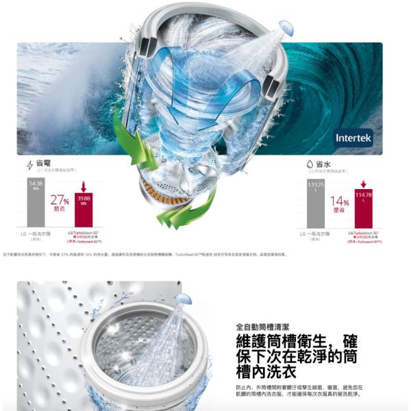 【聊聊再折】LG TurboWash3D™ 直立式直驅變頻洗衣機｜17公斤 (不鏽鋼銀) WT-D179VG LG洗衣機, TurboWash3D™ 直立式直驅變頻洗衣機｜17公斤 (不鏽鋼銀) ,WT-D179VG