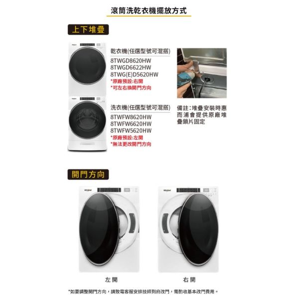 【聊聊再折】惠而浦Whirlpool Thermo Wash 13公斤 3D尾翼短棒直立洗衣機 8TWTW6000JW 惠而浦Whirlpool, Thermo Wash 13公斤 3D尾翼短棒直立洗衣機 ,8TWTW6000JW