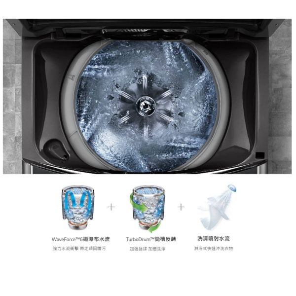 【聊聊再折】LG TurboWash3D™ 蒸氣直立式直驅變頻洗衣機｜15公斤 (不鏽鋼銀) WT-SD159HVG LG洗衣機, TurboWash3D™ 蒸氣直立式直驅變頻洗衣機｜15公斤 (不鏽鋼銀) , WT-SD159HVG