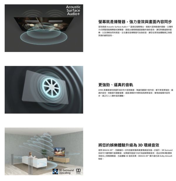 【聊聊再折】Sony 65 型4K 智慧顯示器(Google TV) XRM-65A95K Sony, 65 型4K 智慧顯示器(Google TV), XRM-65A95K