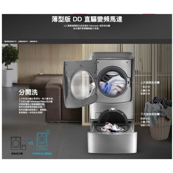 【聊聊再折】LG MiniWash 迷你洗衣機 (蒸洗脫)｜2公斤 (冰瓷白) WT-SD200AHW LG洗衣機, MiniWash 迷你洗衣機 (蒸洗脫)｜2公斤 (冰瓷白) ,WT-SD200AHW