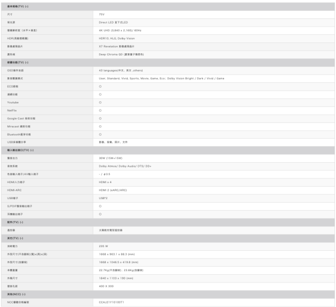 【聊聊再折】夏普 SHARP 75吋 QLED 4K聯網顯示器 4T-C75HL6500X 【聊聊再折】夏普 SHARP 75吋 QLED 4K聯網顯示器 4T-C75HL6500X