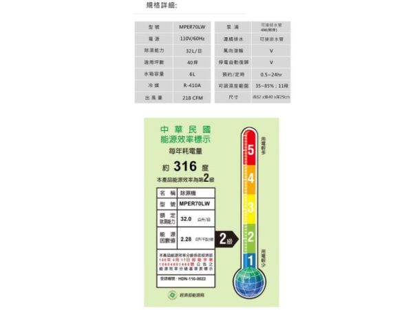 【聊聊再折】Mabe 美寶 32L泵浦側吹式強力高效除濕機 MPER70LW Mabe 美寶, 32L泵浦側吹式強力高效除濕機 ,MPER70LW