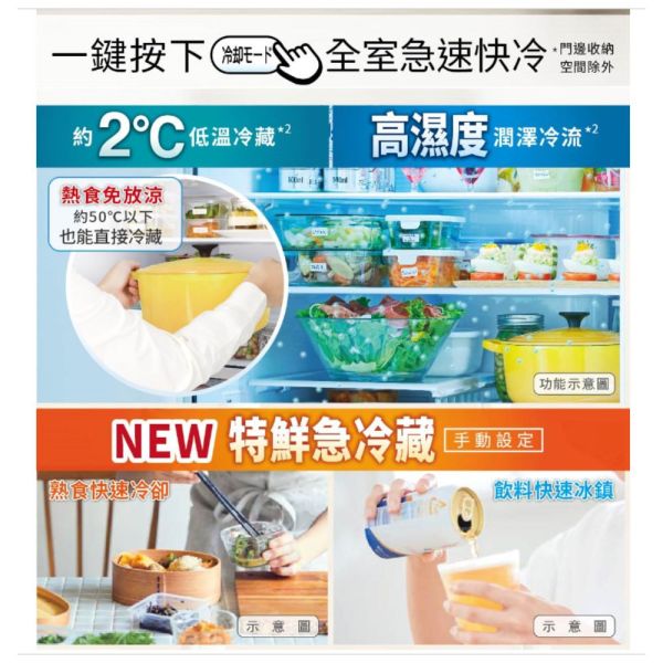 【聊聊再折】日立 HITACHI 一級能效日製變頻六門冰箱 527L (RHSF53NJ-CNX星燦金) 日立冰箱, HITACHI 一級能效日製變頻六門冰箱 527L ,RHSF53NJ-CNX星燦金