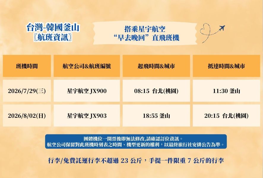 2026暑期海外親子團-韓國釜山 