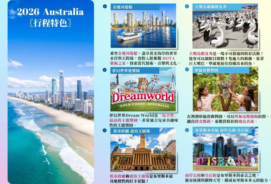 2026暑期海外親子團-澳洲布里斯本 