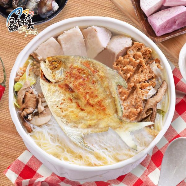 【高利水產 x 富美】白鯧炊粉鍋1900g±10％/盒 白鯧魚,宜蘭,富美,大甲,芋頭,國宴,簡單料理,全台宅配到府,健康營養美味吃得安心,最優質的生鮮產品,認證安心好食材,料理食譜