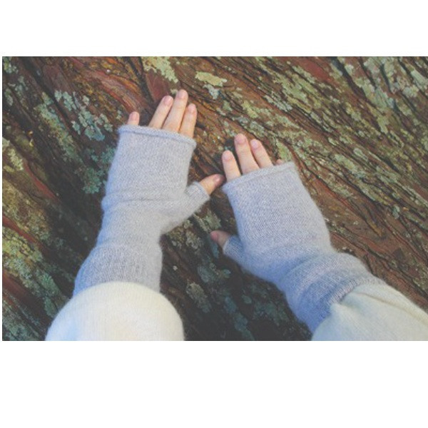 鴿子灰100%紐西蘭羊駝毛袖套露指手套 保暖手套,袖套,羊毛手套,露指手套