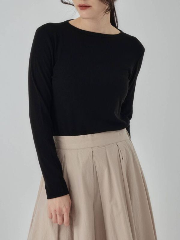 圓領羅紋棉上衣 羅紋棉Ｔ