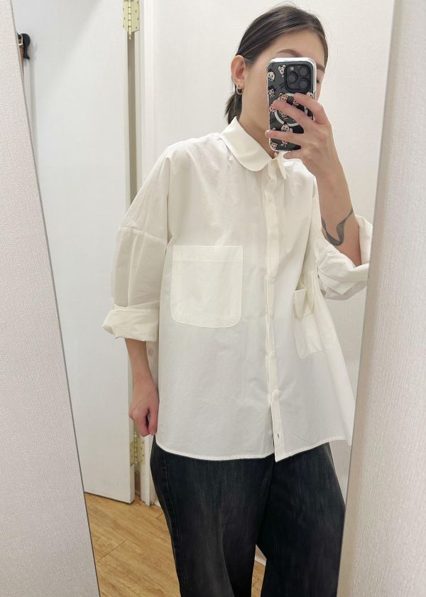 俏皮口袋挺版襯衫 造型襯衫