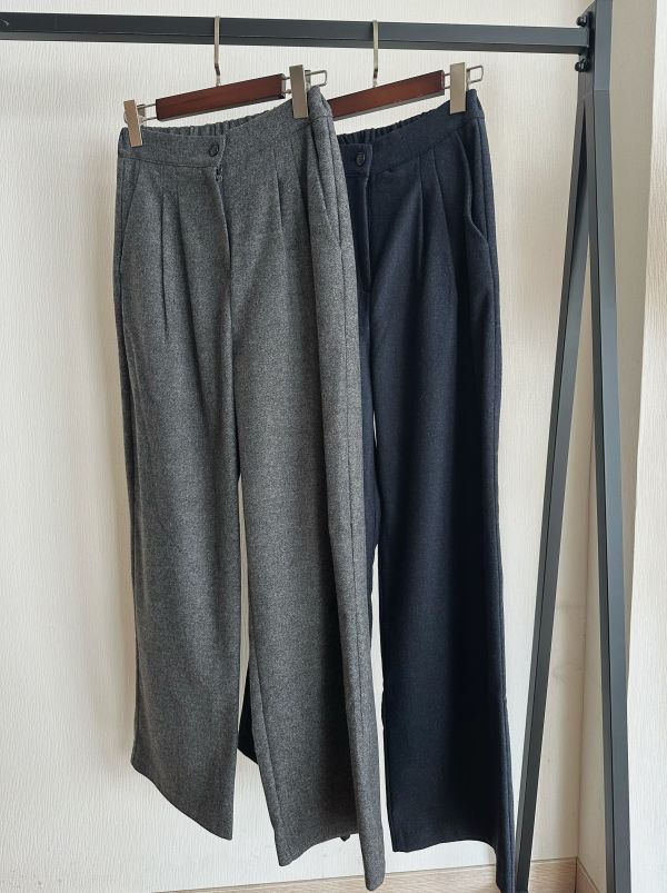 羊毛西裝寬褲 羊毛褲