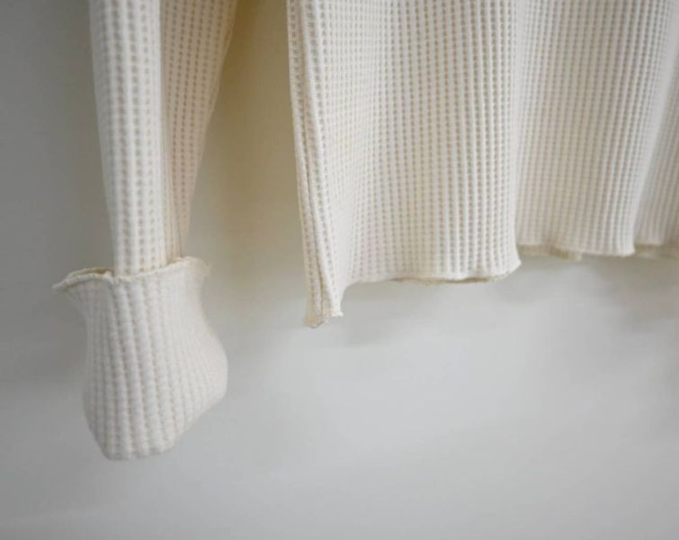 華夫格高領上衣 華夫格Ｔ