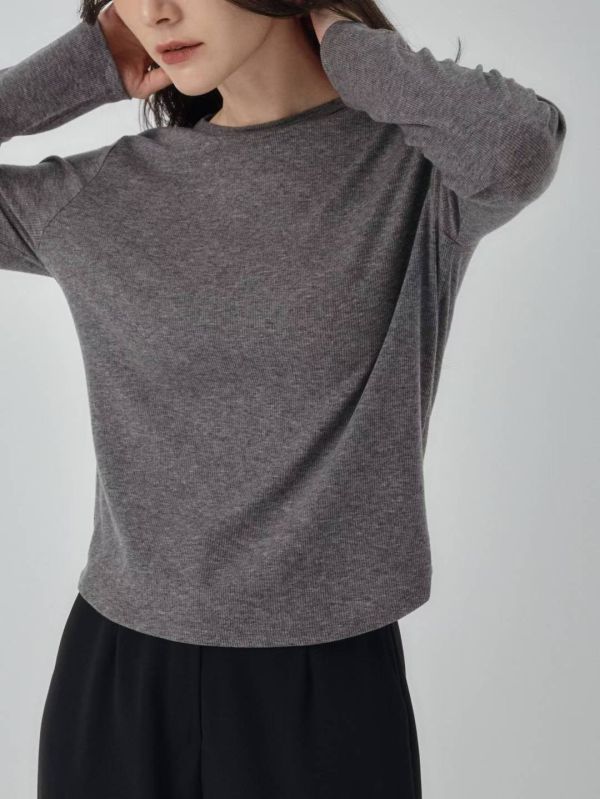 圓領羅紋棉上衣 羅紋棉Ｔ