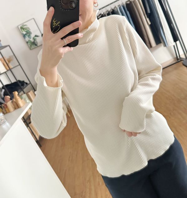 華夫格高領上衣 華夫格Ｔ