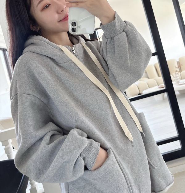 拉鍊大口袋帽Ｔ 大口袋帽Ｔ