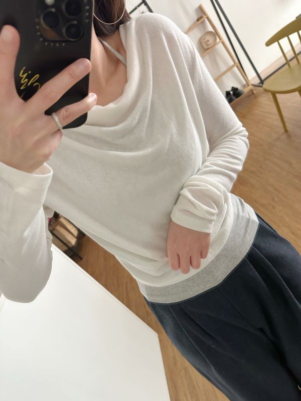 繞脖針織棉上衣 針織棉上衣