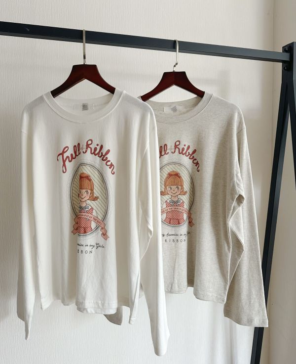 可愛女孩磨毛棉Ｔ 磨毛棉Ｔ