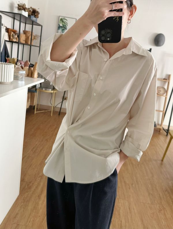 側釦挺版襯衫 側釦襯衫