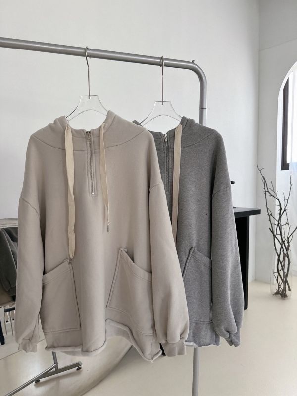 拉鍊大口袋帽Ｔ 大口袋帽Ｔ