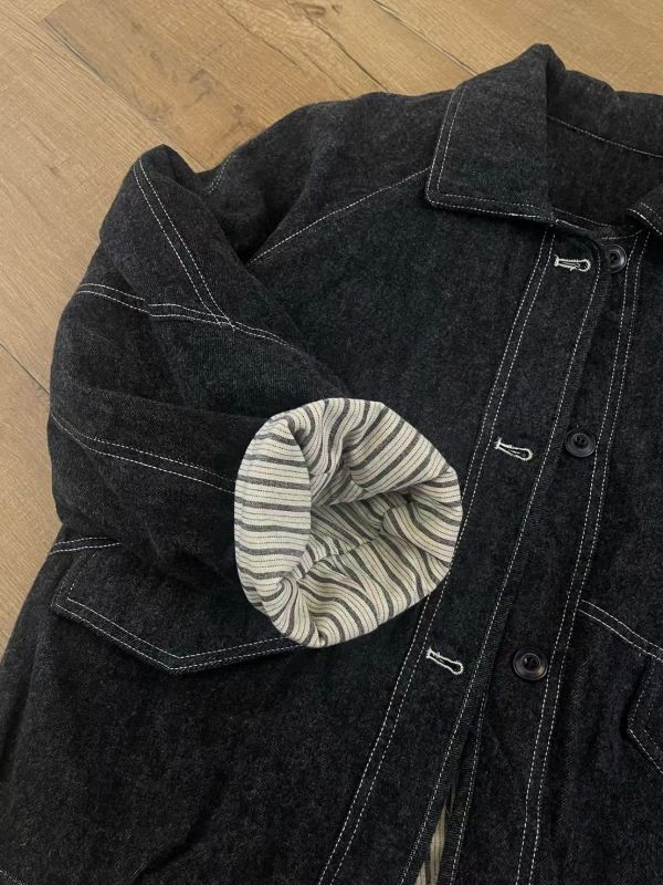 磨毛丹寧外套 舖棉外套