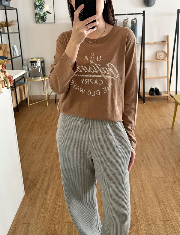 美式風薄長袖Ｔ 美式風格Ｔ