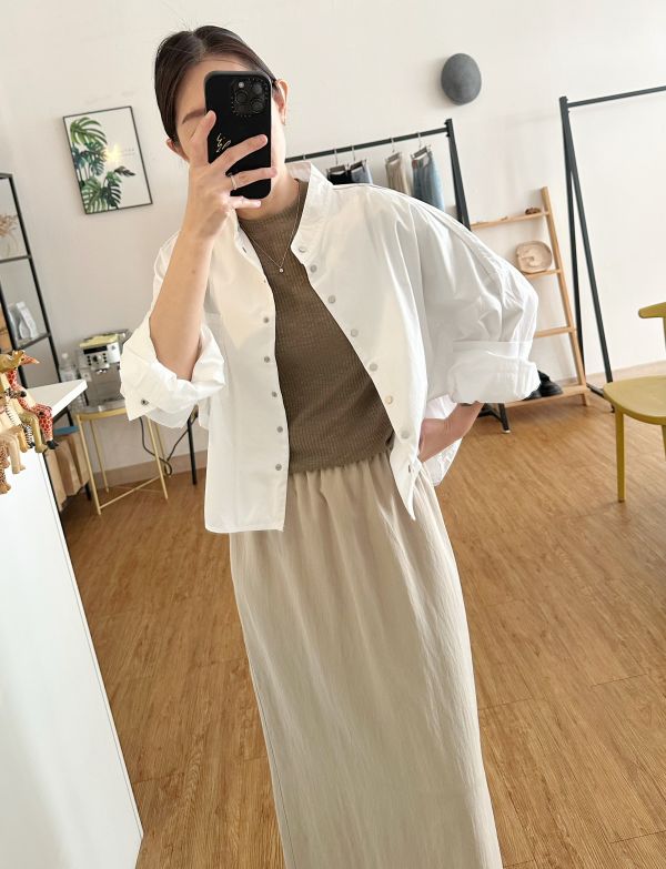 微光澤長裙 長裙