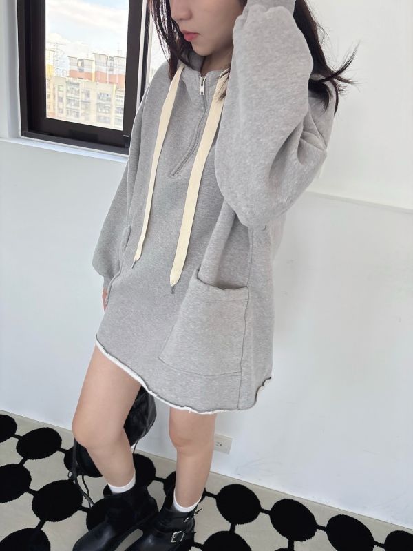 拉鍊大口袋帽Ｔ 大口袋帽Ｔ